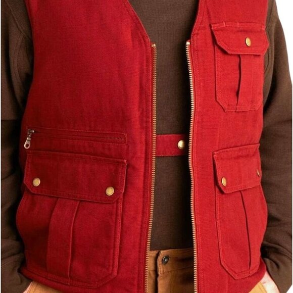 Duluth Trading Men's Iron Range Fire Hose Sherpa Canvas Chore Vest Size 2XL - Picture 5 of 15